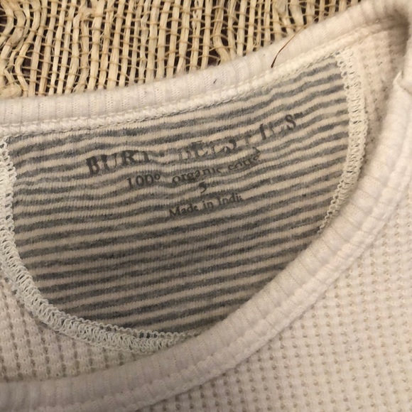 Waffle knit Burts Bees LS ruffle T - Picture 2 of 4